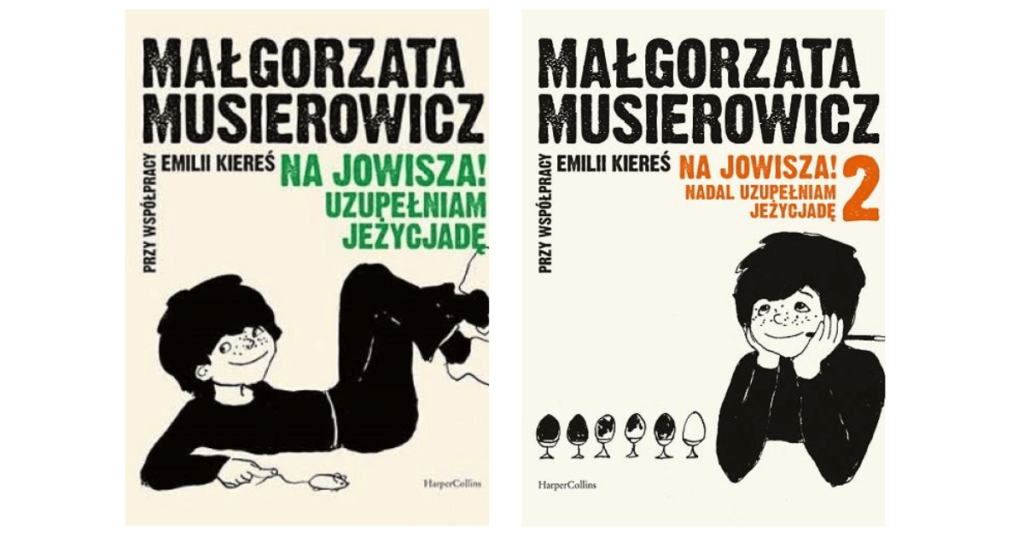 Okładki dwóch tomów antologii Na Jowisza! Uzupełniam Jeżycjadę